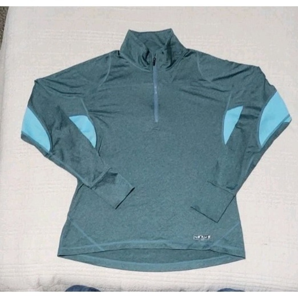 ScentLok Shirt Mens Large Nexus Blue Quarter Zip Long Sleeve Outdoor Sports